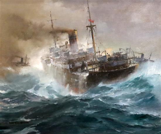 Charles Eddowes Turner (1883-1965) The Red Ensign 20 x 24in.
